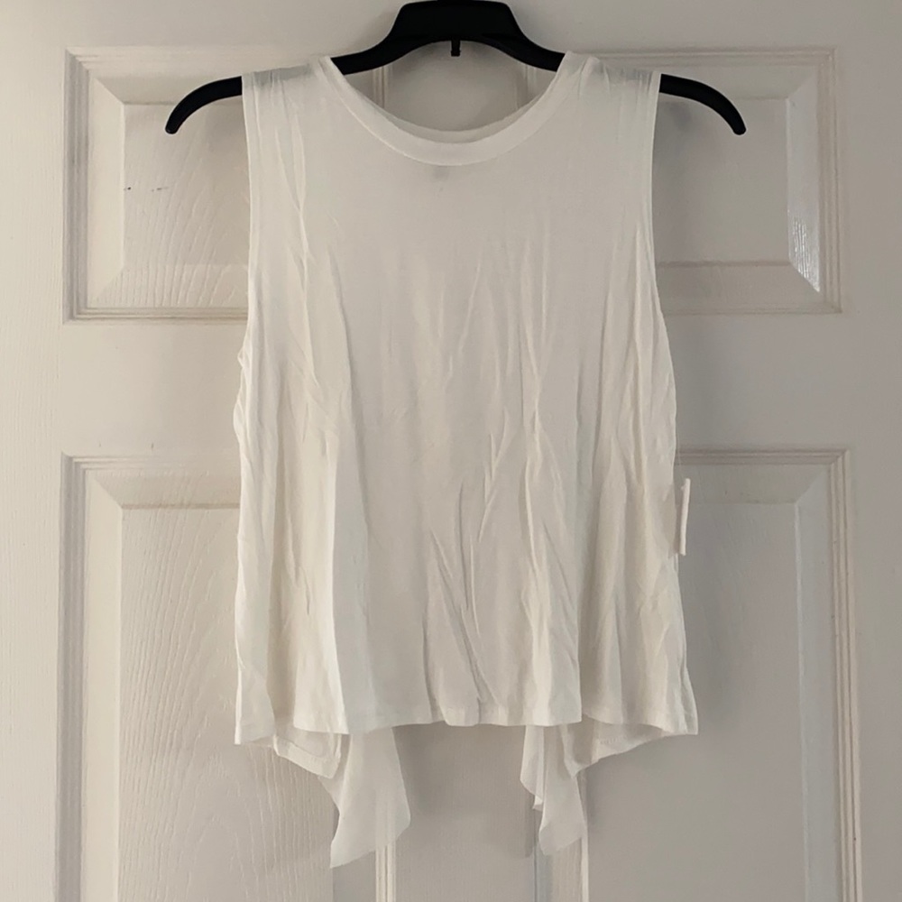 Open back tee, new with tags